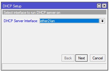 DHCP Setup Wizard