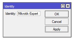 Setting Identity Mikrotik