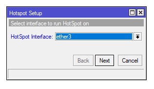 Langkah Hotspot Setup Wizard di Winbox